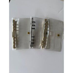 Clear Vinyl Personal Size Budget Binder Set Of 3 With Snap Closure